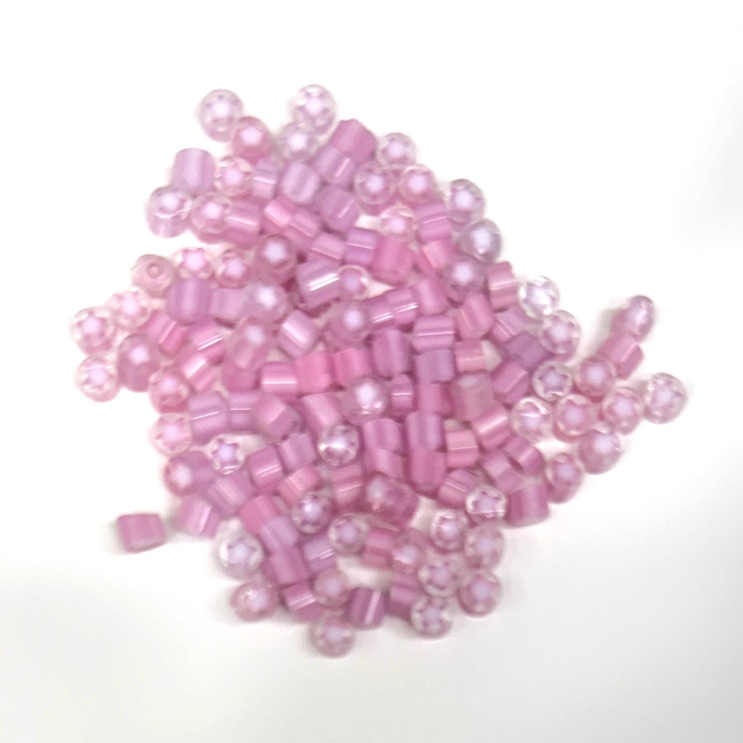 Glass Murrini – 1oz (28g) Mixed Slices | COE 104 | Lampwork, Enameling, Fusing, Jewelry Supplies - M609 - between 90-140 pcs 5-9mm