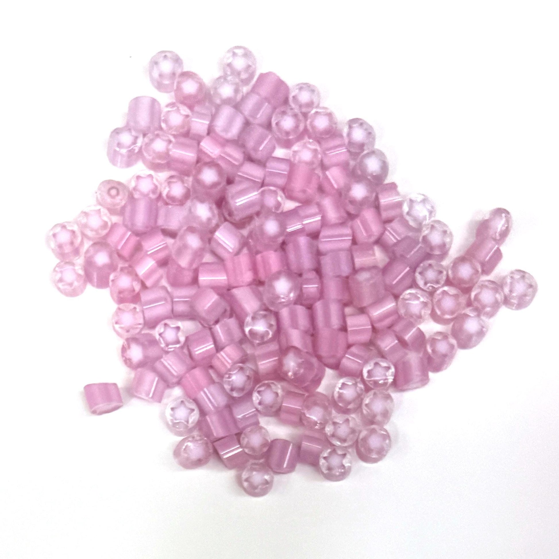 Glass Murrini – 1oz (28g) Mixed Slices | COE 104 | Lampwork, Enameling, Fusing, Jewelry Supplies - M609 - between 90-140 pcs 5-9mm