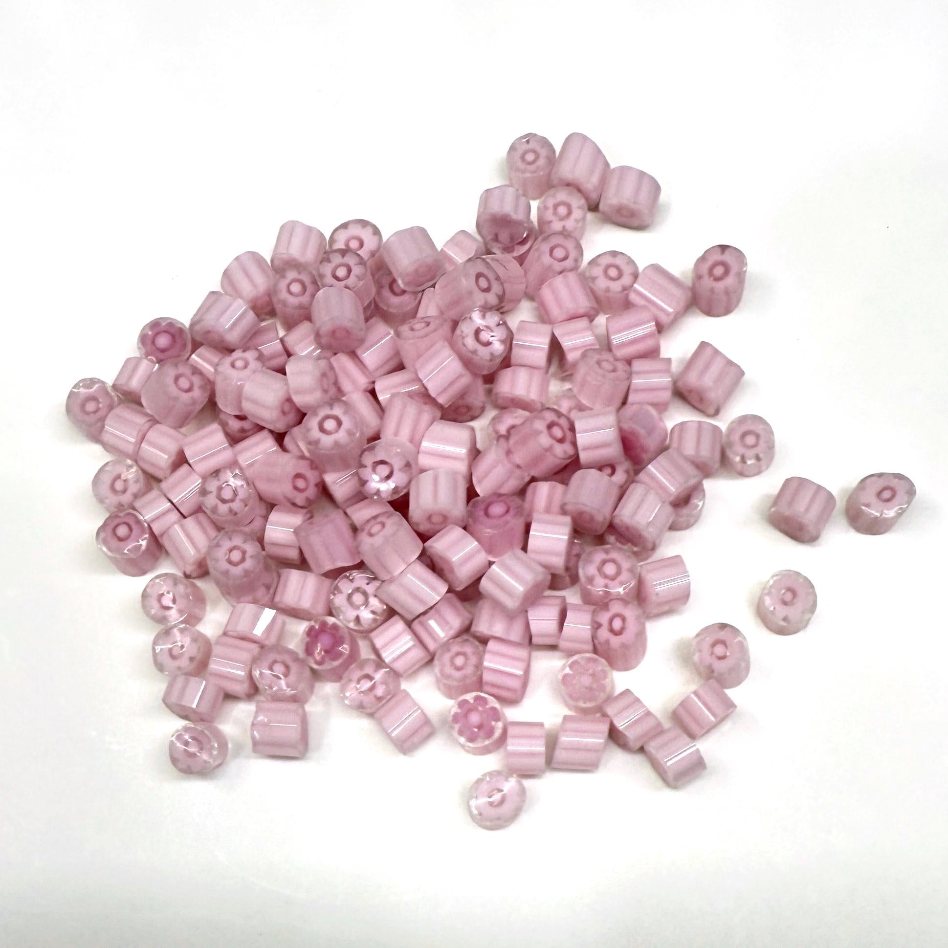 Glass Murrini – 1oz (28g) Mixed Slices | COE 104 | Lampwork, Enameling, Fusing, Jewelry Supplies - M612 - between 90-140 pcs 5-6mm