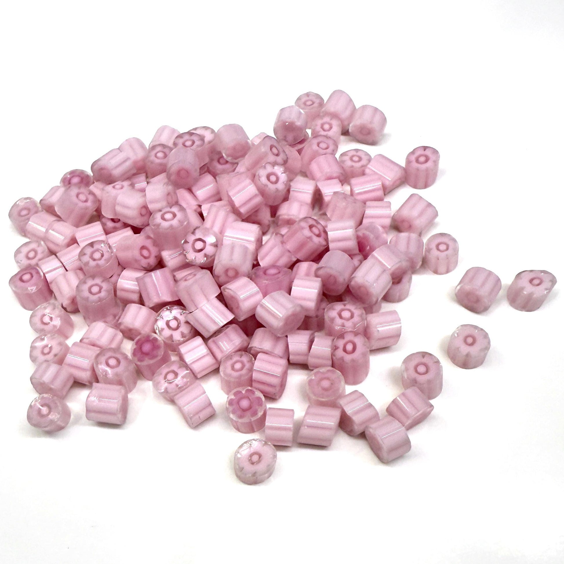 Glass Murrini – 1oz (28g) Mixed Slices | COE 104 | Lampwork, Enameling, Fusing, Jewelry Supplies - M612 - between 90-140 pcs 5-6mm
