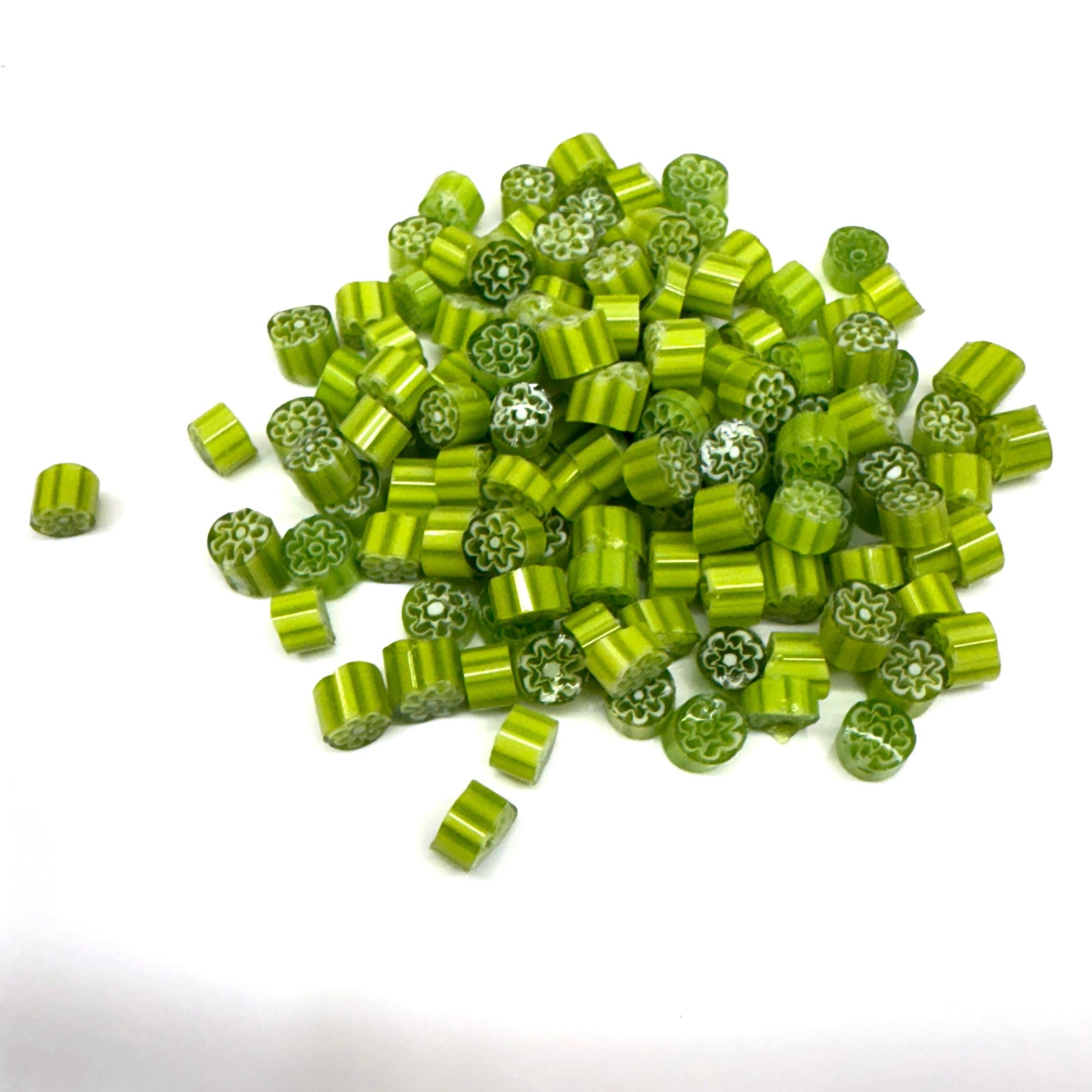 Glass Murrini – 1oz (28g) | COE 104 | Lampwork, Enameling, Fusing, Jewelry Supplies - M616 - between 90-140 pcs 5-6mm