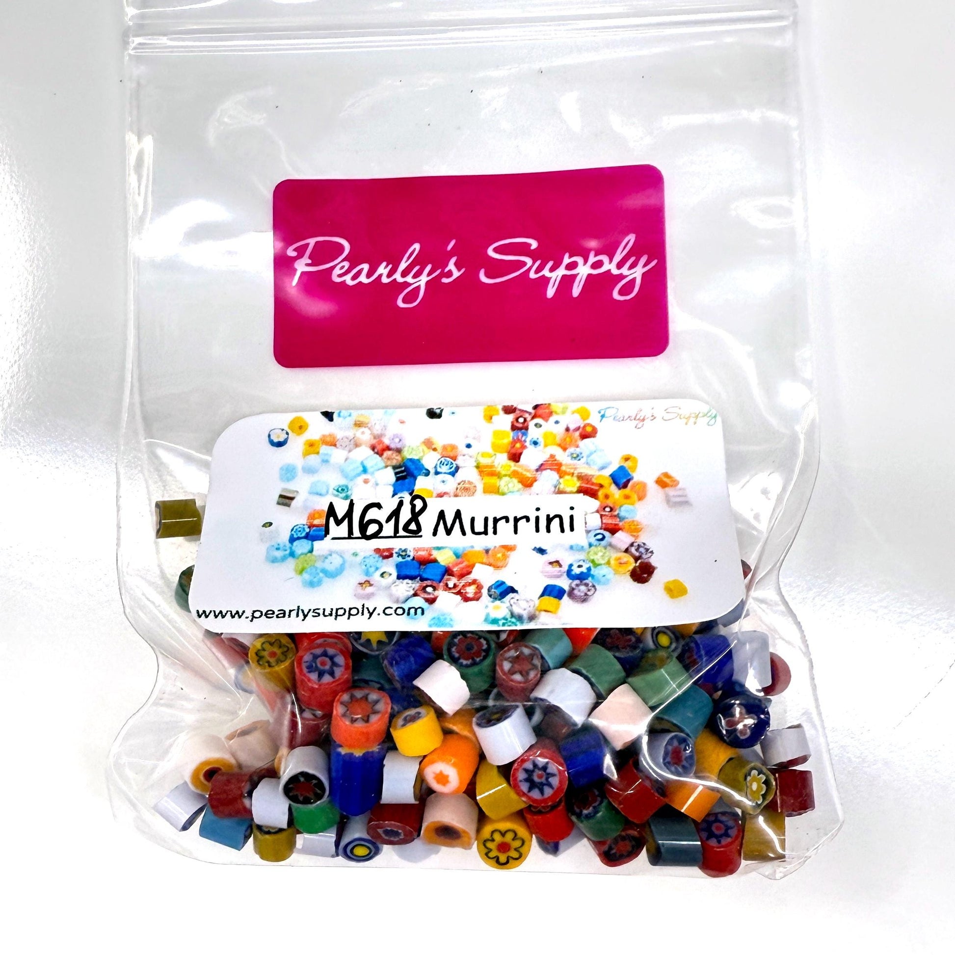 Glass Murrini – 1oz (28g) | COE 104 | Lampwork, Enameling, Fusing, Jewelry Supplies - M618 - between 90-140 pcs 4-5mm