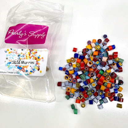 Glass Murrini – 1oz (28g) | COE 104 | Lampwork, Enameling, Fusing, Jewelry Supplies - M618 - between 90-140 pcs 4-5mm