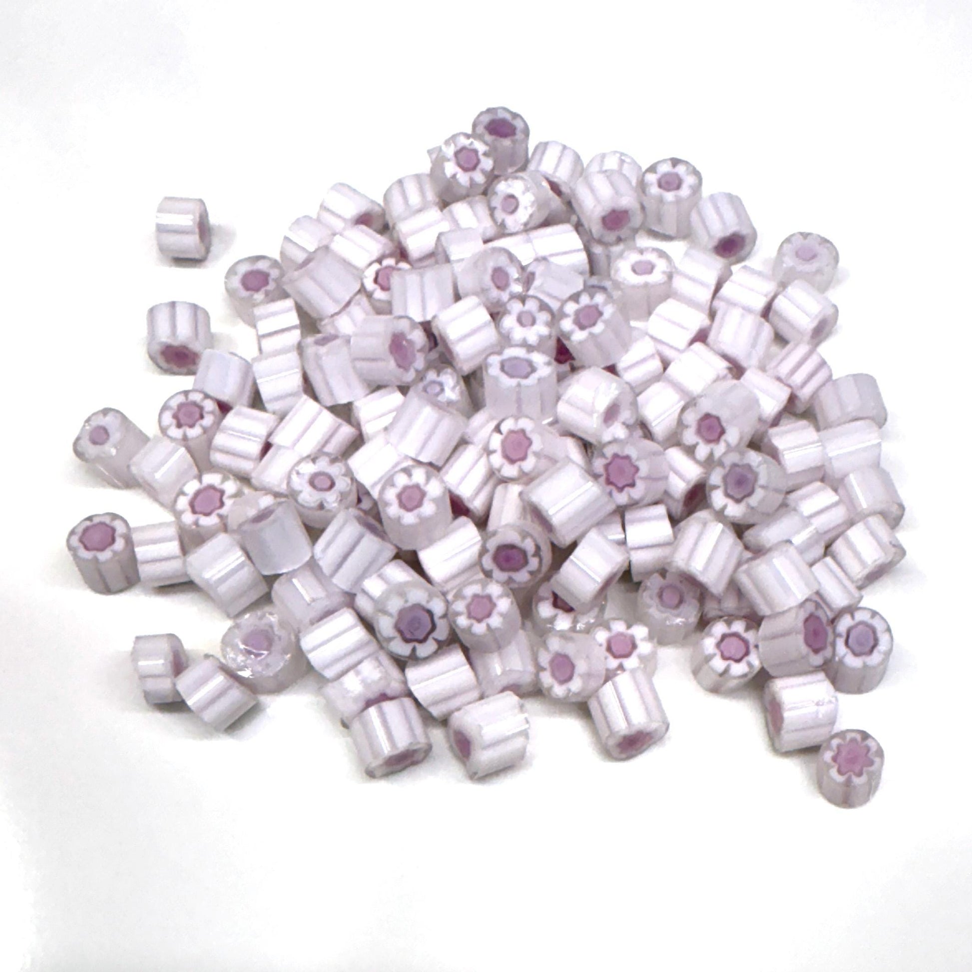 Glass Murrini – 1oz (28g) | COE 104 | Lampwork, Enameling, Fusing, Jewelry Supplies - M623- between 90-140 pcs 5-6mm