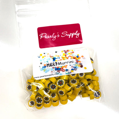 Glass Murrini – 1oz (28g) | COE 104 | Lampwork, Enameling, Fusing, Jewelry Supplies - M627- between 90-140 pcs 6-7mm
