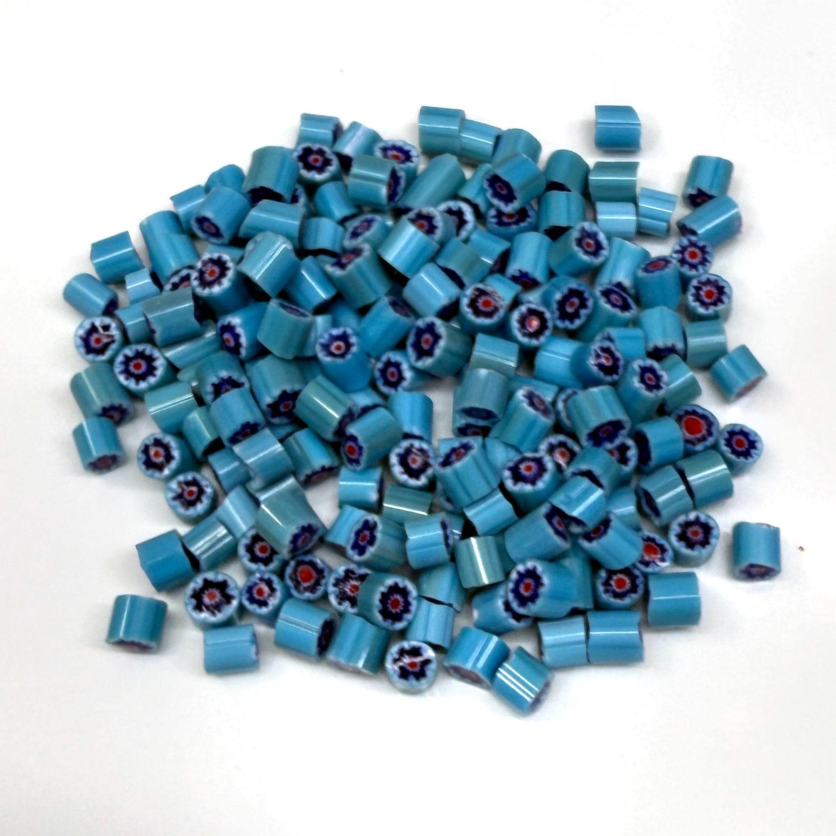 Glass Murrini – 1oz (28g) | COE 104 | Lampwork, Enameling, Fusing, Jewelry Supplies - M628 between 90-140 pcs 3-5mm