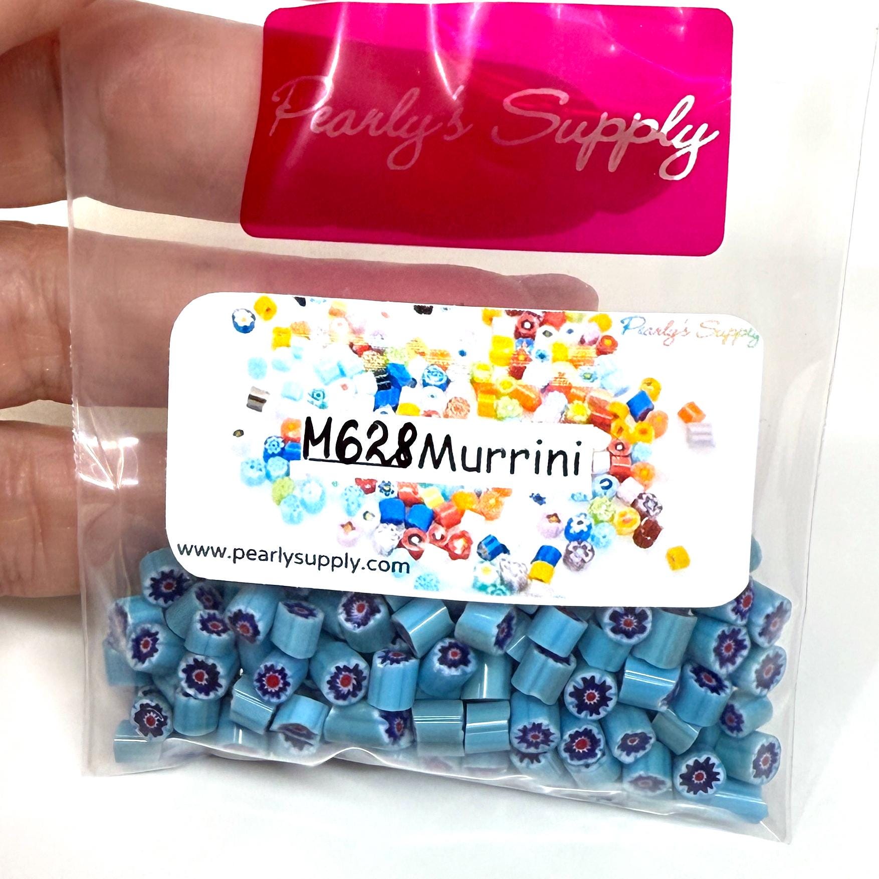 Glass Murrini – 1oz (28g) | COE 104 | Lampwork, Enameling, Fusing, Jewelry Supplies - M628 between 90-140 pcs 3-5mm
