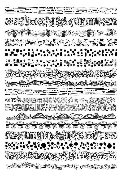 Decals, Abstract Pattern Ceramic decals - Enamel Decal - Fusible Decal - Glass Fusing Decal ~ Waterslide Decal - 2102