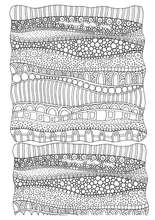 Overglaze Decals, Doodling Pattern Ceramic decals - Enamel Decal - Fusible Decal - Glass Fusing Decal ~ Waterslide Decal - 22111