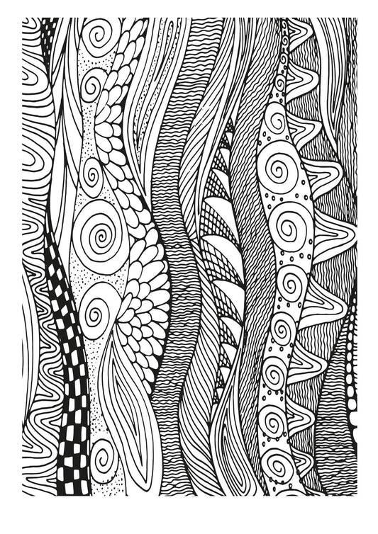 Overglaze Decals, Doodling Pattern Ceramic decals - Enamel Decal - Fusible Decal - Glass Fusing Decal ~ Waterslide Decal - 22109