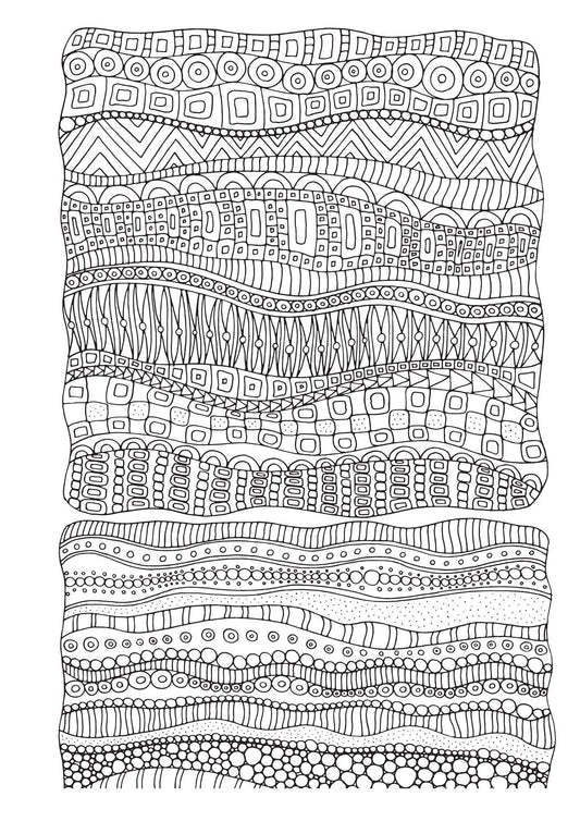 Overglaze Decals, Doodling Pattern Ceramic decals - Enamel Decal - Fusible Decal - Glass Fusing Decal ~ Waterslide Decal - 22113