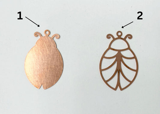 Copper Blanks - 1015# Beetle Copper blank, stamped enamel, solid copper, stamping blank, personalized copper blank, raw copper