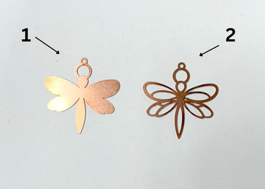 Copper Blanks - 999# Dragonfly Copper blank, stamped enamel, solid copper, stamping blank, personalized copper blank, raw copper