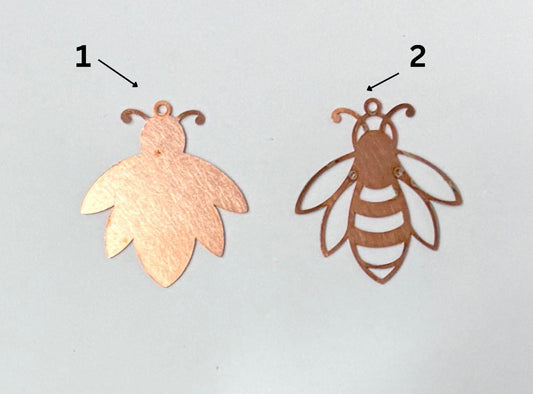 Copper Blanks - 1018# Bee Copper blank, stamped enamel, solid copper, stamping blank, personalized copper blank, raw copper