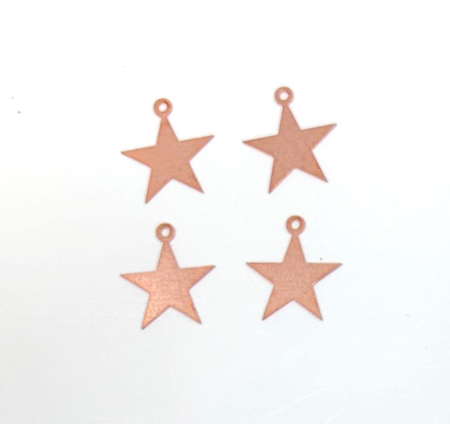 Copper Blanks - 1025# Star Copper blank, stamped solid copper, personalized 24 Gauge, Solid, copper blank, raw copper