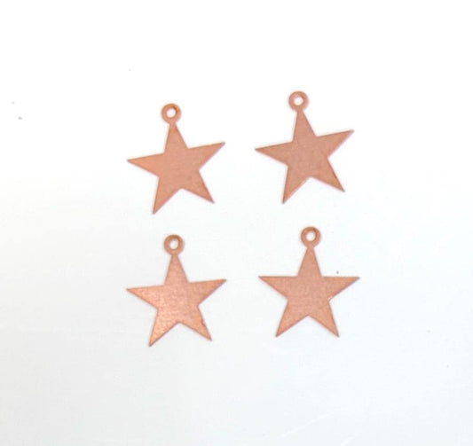 Copper Blanks - 1025# Star Copper blank, stamped solid copper, personalized 24 Gauge, Solid, copper blank, raw copper