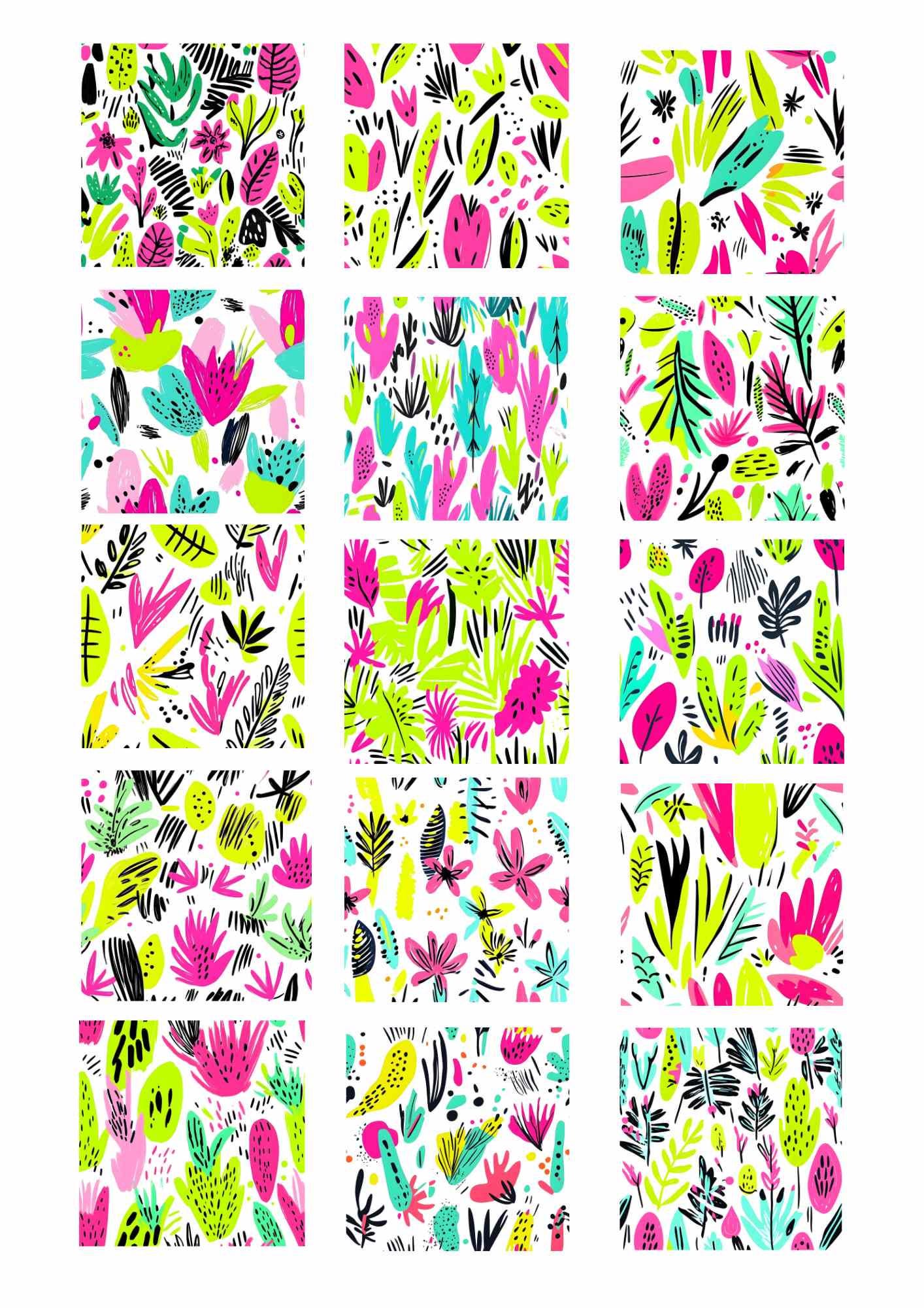 Overglaze Decals, Botanical Abstract Ceramic decals - Enamel Decal - Fusible Decal - Glass Fusing Decal ~ Waterslide Decal 40171