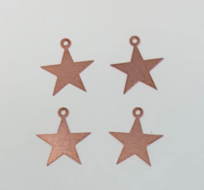 Copper Blanks - 1025# Star Copper blank, stamped solid copper, personalized 24 Gauge, Solid, copper blank, raw copper