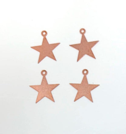 Copper Blanks - 1025# Star Copper blank, stamped solid copper, personalized 24 Gauge, Solid, copper blank, raw copper