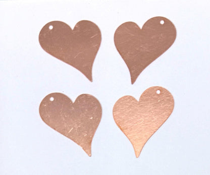 Copper Blanks - 1222# Heart copper blank - 24 Gauge, Solid