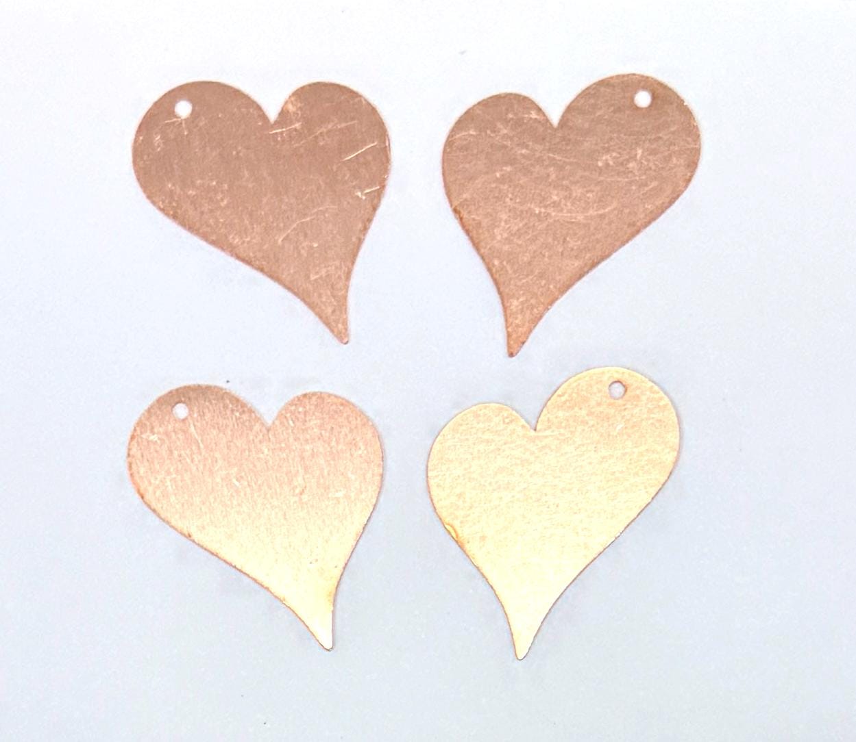 Copper Blanks - 1222# Heart copper blank - 24 Gauge, Solid