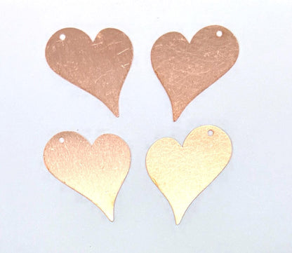 Copper Blanks - 1222# Heart copper blank - 24 Gauge, Solid