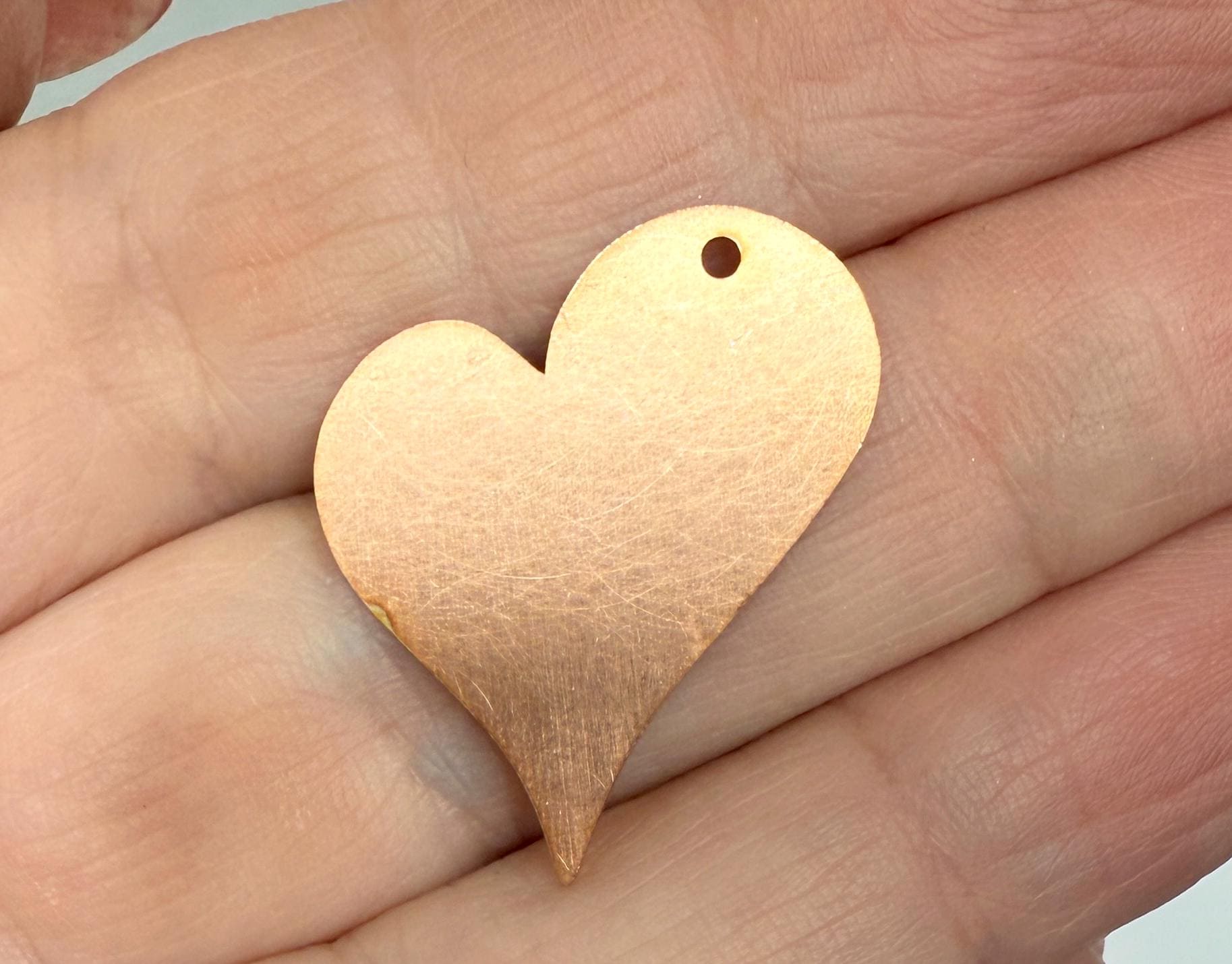 Copper Blanks - 1222# Heart copper blank - 24 Gauge, Solid