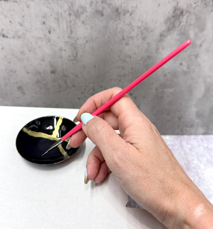 Kintsugi Inspired Enamel Kit, Gold Detail Copper Bowl DIY Kit (Worth 100 USD)