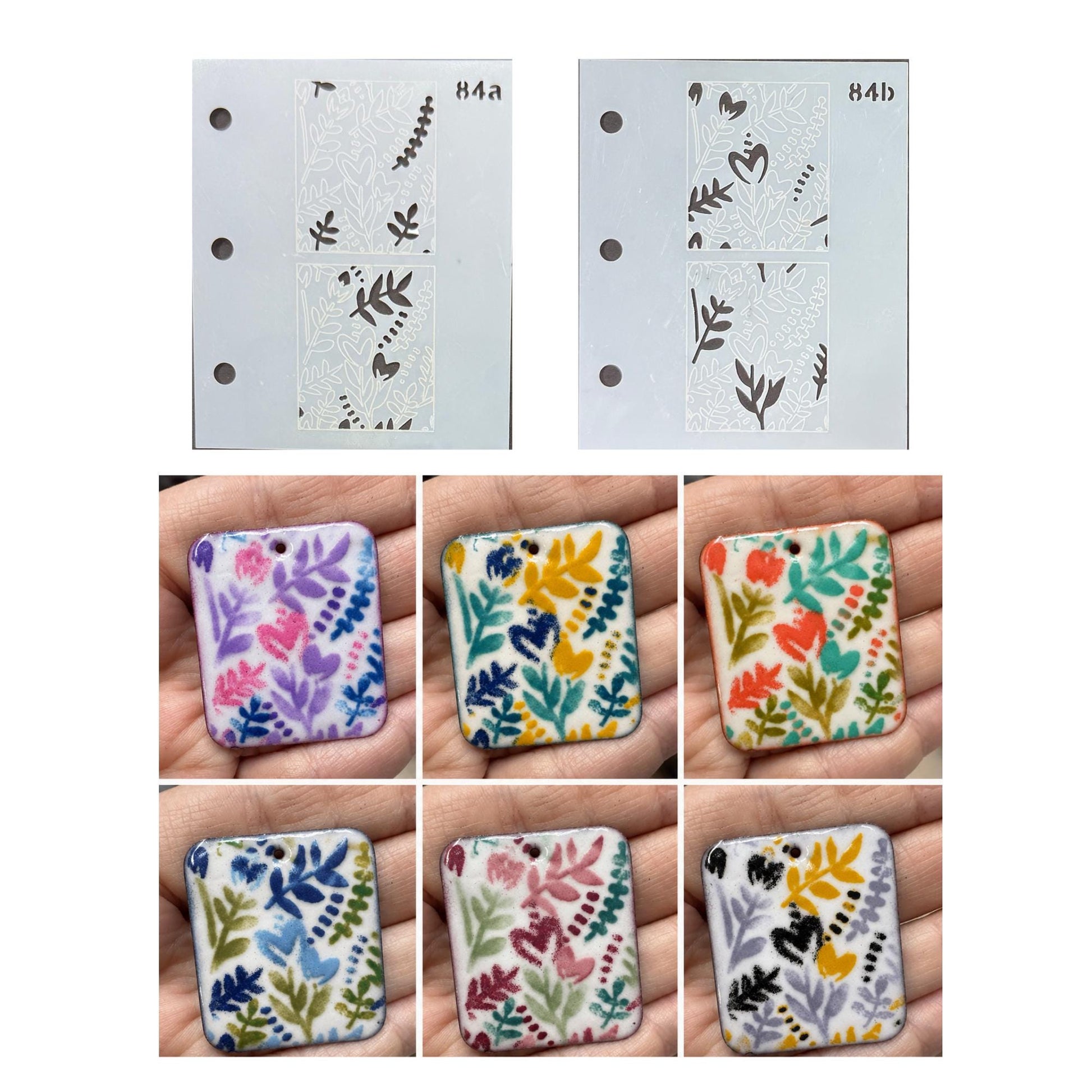 Layered Enamel Stencil Set, 22 Stencils, 15 Multi-Layer Designs