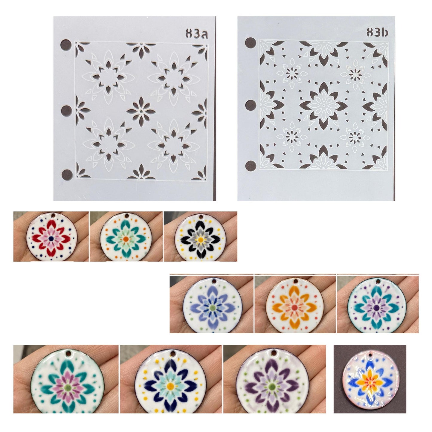 Layered Enamel Stencil Set, 22 Stencils, 15 Multi-Layer Designs