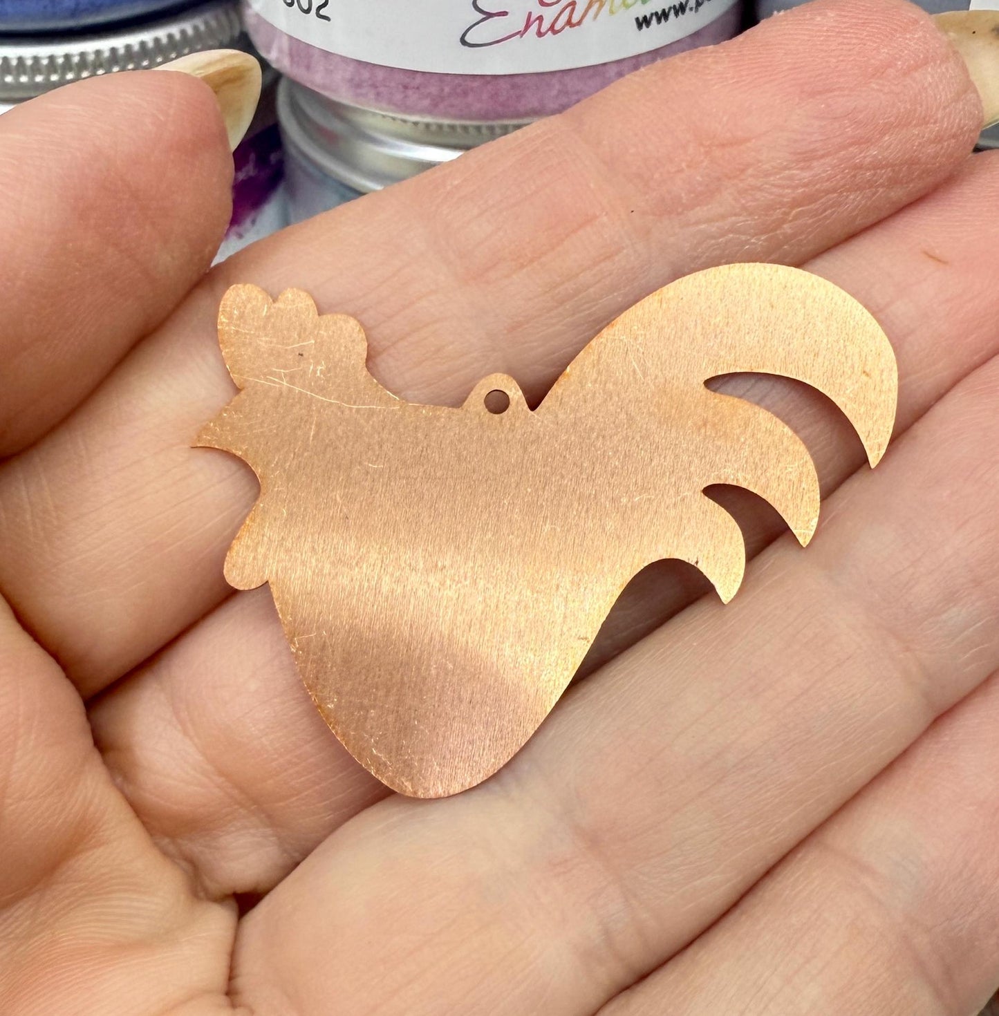 Copper Blanks - 495# Rooster copper blank - 24 Gauge, Solid