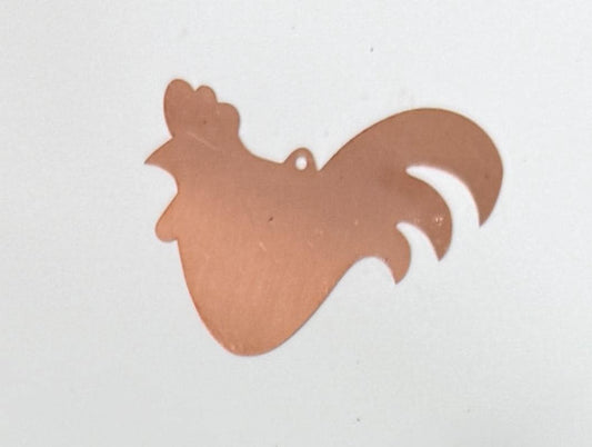 Copper Blanks - 495# Rooster copper blank - 24 Gauge, Solid