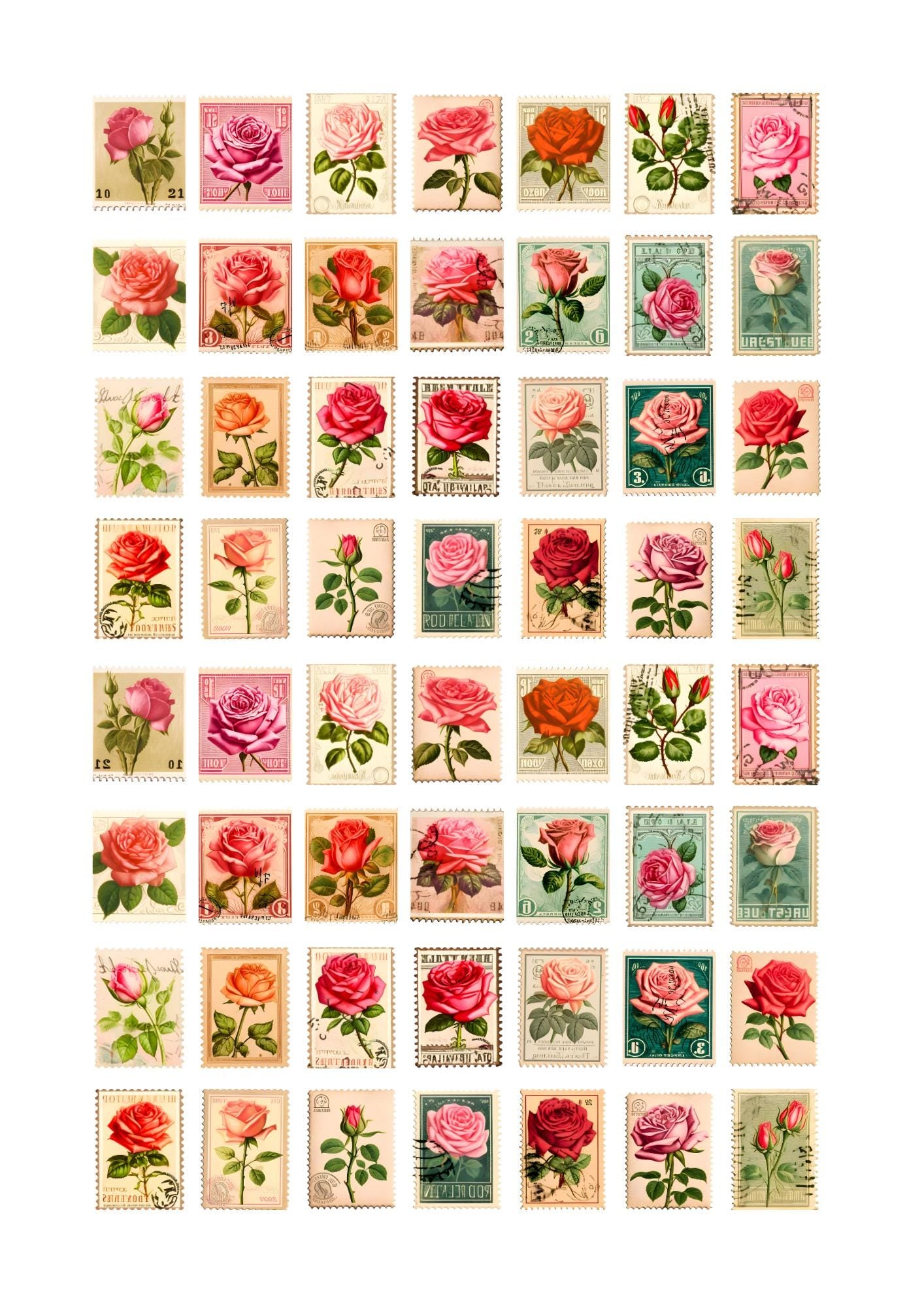 Overglaze Stemp Design, Ceramic Decals, Enamel and Glass Fusing Decals, Waterslide Decals, 2334