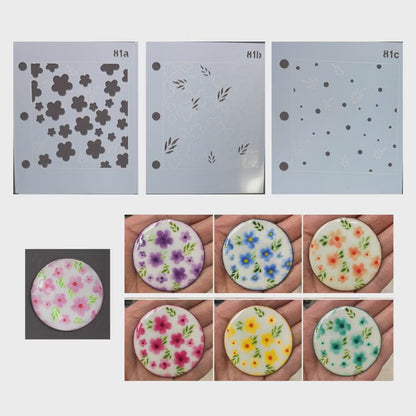 Layered Enamel Stencil Set, 22 Stencils, 15 Multi-Layer Designs
