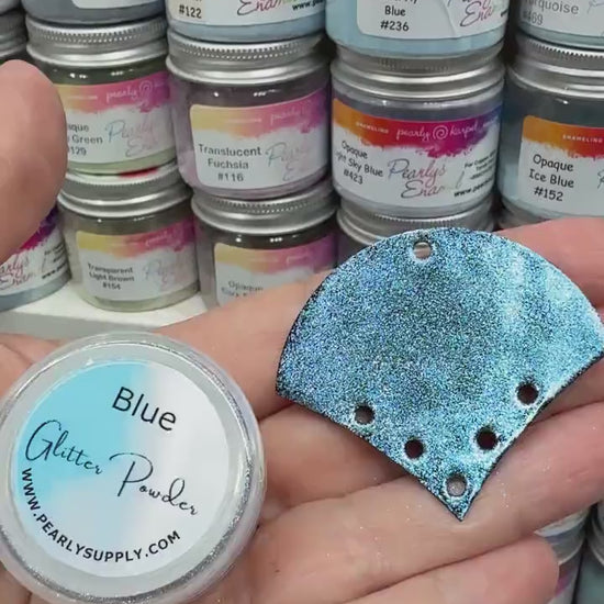 Blue Chameleon Glitter Powder - LEAD FREE- Iridescent Shifting Colors for Art, Enameling, and DIY Projects