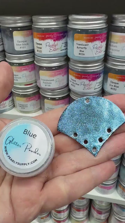 Blue Chameleon Glitter Powder - LEAD FREE- Iridescent Shifting Colors for Art, Enameling, and DIY Projects