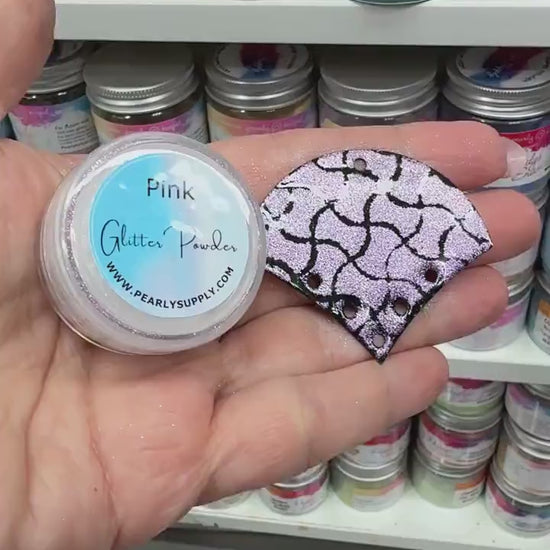 Pink Chameleon Glitter Powder - LEAD FREE - Iridescent Shifting Colors for Art, Enameling, and DIY Projects
