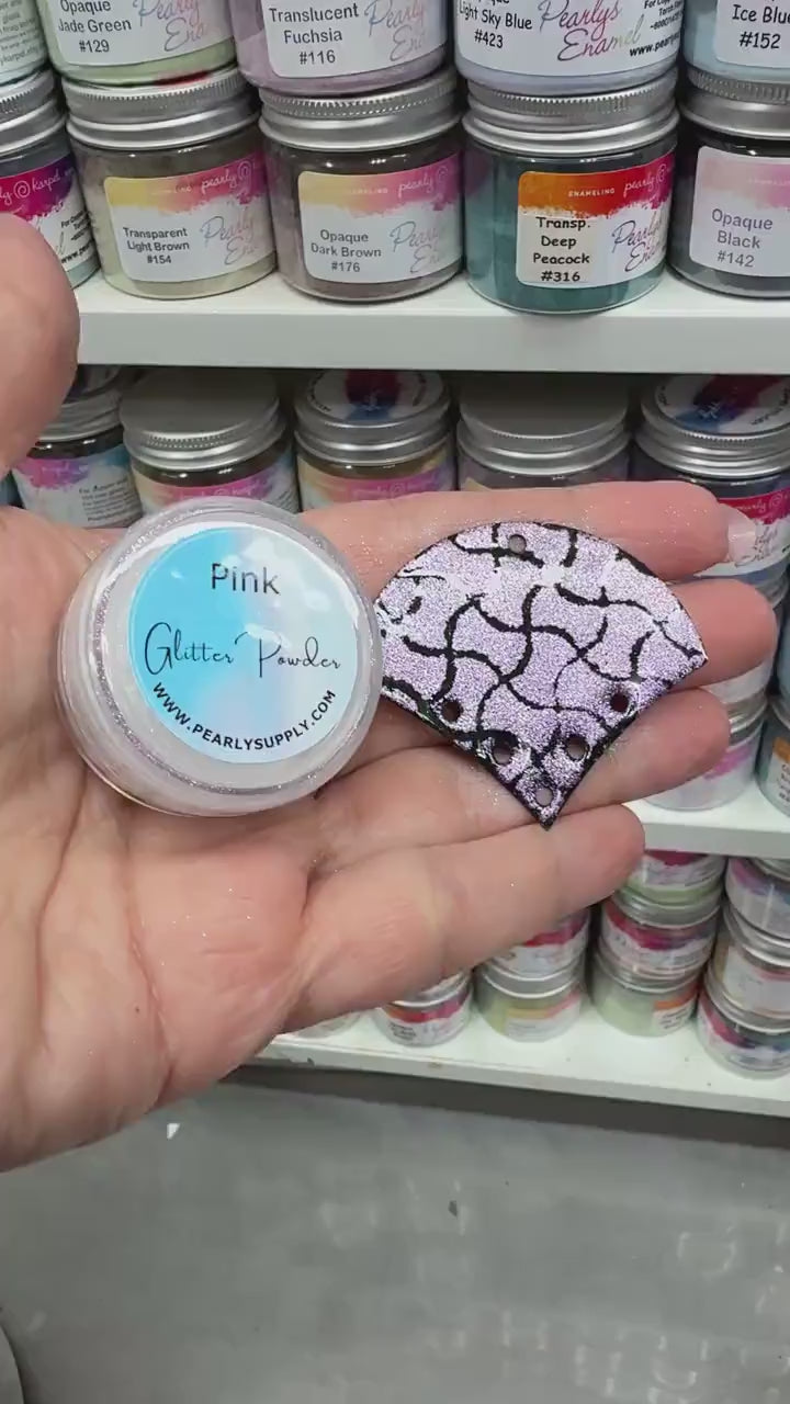 Pink Chameleon Glitter Powder - LEAD FREE - Iridescent Shifting Colors for Art, Enameling, and DIY Projects
