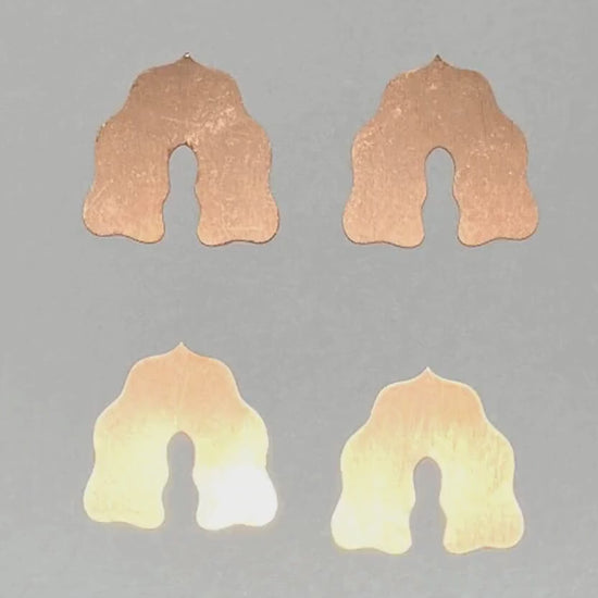 Copper Blanks - 708# New - Abstract Copper blank , stamped enamel , solid copper,  stamping blank, personalized  copper blank, raw copper