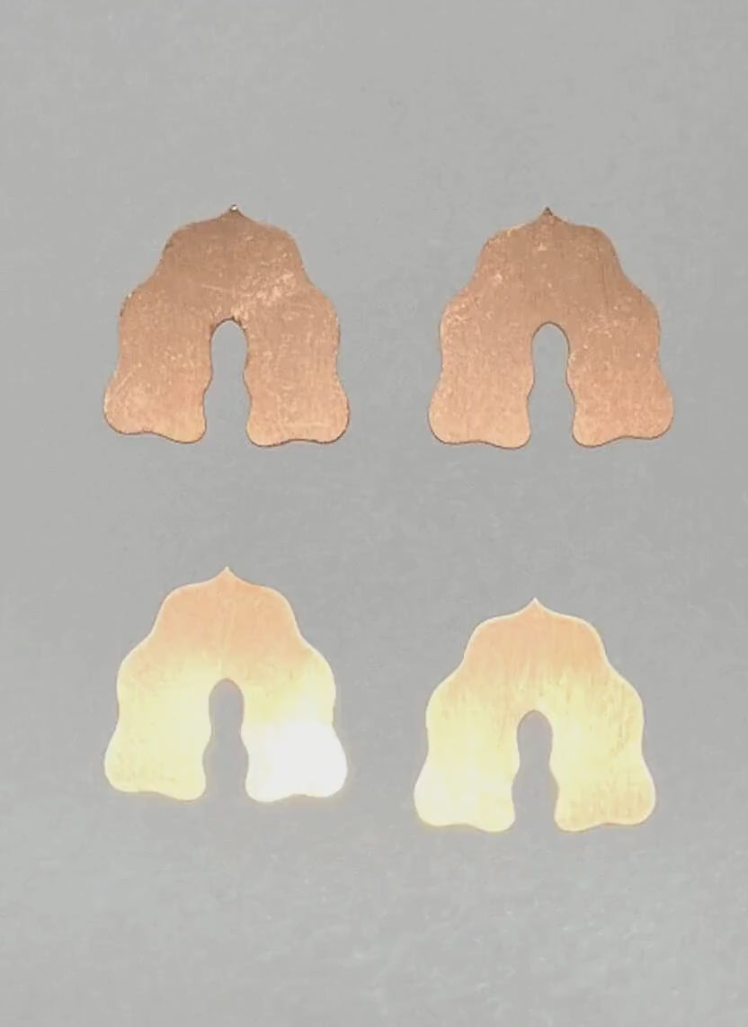 Copper Blanks - 708# New - Abstract Copper blank , stamped enamel , solid copper,  stamping blank, personalized  copper blank, raw copper