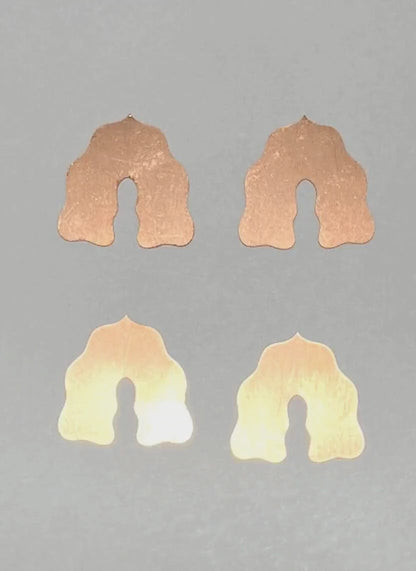 Copper Blanks - 708# New - Abstract Copper blank , stamped enamel , solid copper,  stamping blank, personalized  copper blank, raw copper