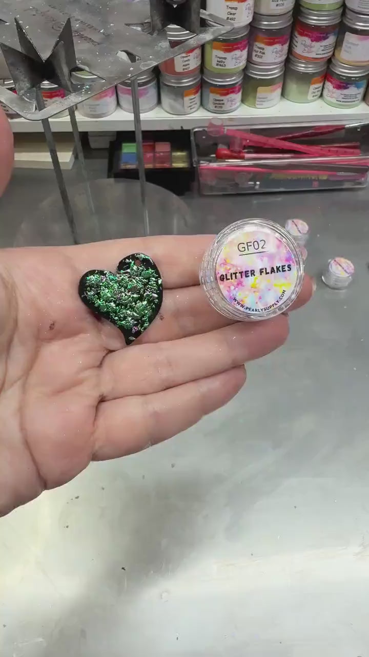 Glitter Flakes GF02 -  LEAD FREE Iridescent Shifting Colors for Art, Enameling, and DIY Projects