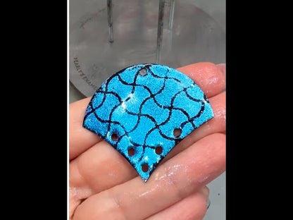 Turquoise Chameleon Glitter Powder - LEAD FREE - Iridescent Shifting Colors for Art, Enameling, and DIY Projects