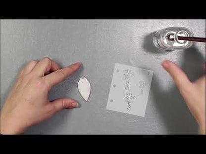 Enameling Supplies 20 Different Designs Stencils With Folder - great for adding enamel powders