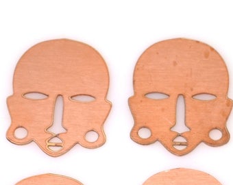 african mask copper blanks