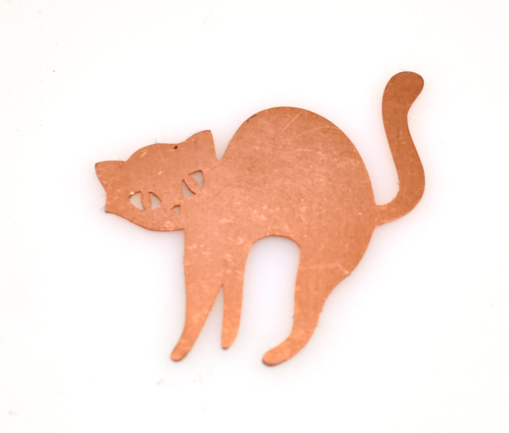 406# Halloween Cat Copper Blanks 24ga. - Pearly Supply | Enameling ...