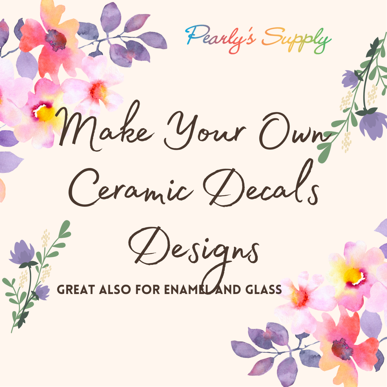 Custom Ceramic decals Enamel Decal Fusible Decal Glass Fusing