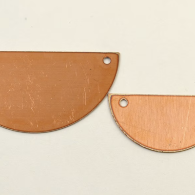 1.5 Hammered Copper Stamping Blanks (Pack of 10) Made from 16oz Copper (aprox 24 Gauge)